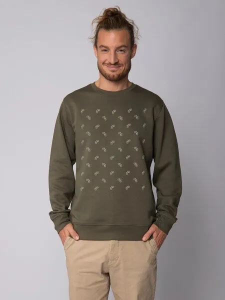 watapparel watapparel Sweatshirt Unisex Fahrräder, Khaki, – Produktbild 2 von 3