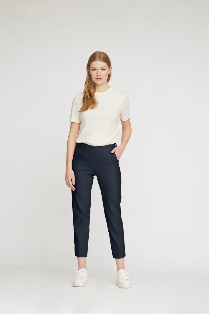 LAURIE LAURIE Damen vegan Hose Taylor Regular Crop Marineblau, Extra dunkelblau, – Produktbild 2 von 2