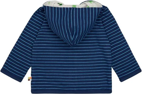 loud + proud loud + proud Babys & Kinder Wendejacke mit Kapuze, GOTS-zertifiziert, Ultramarine(blau), – Produktbild 5 von 6