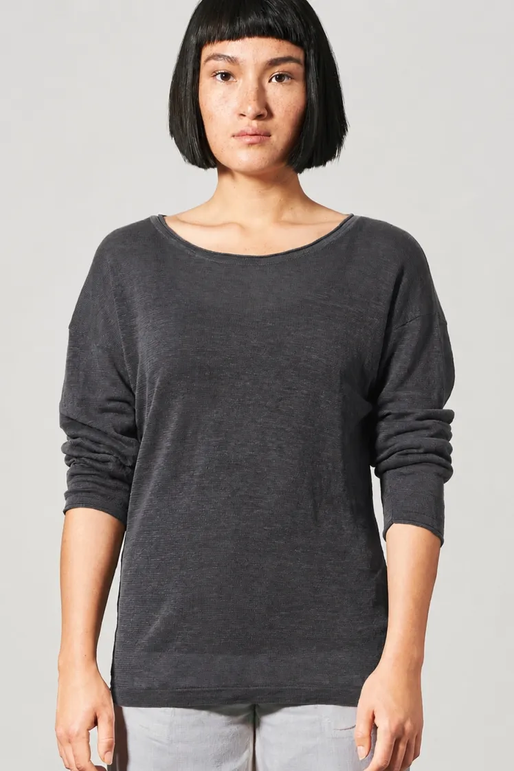 HempAge Hempage Damen vegan Pullover Airy Anthrazit, Grau, – Produktbild 2 von 2