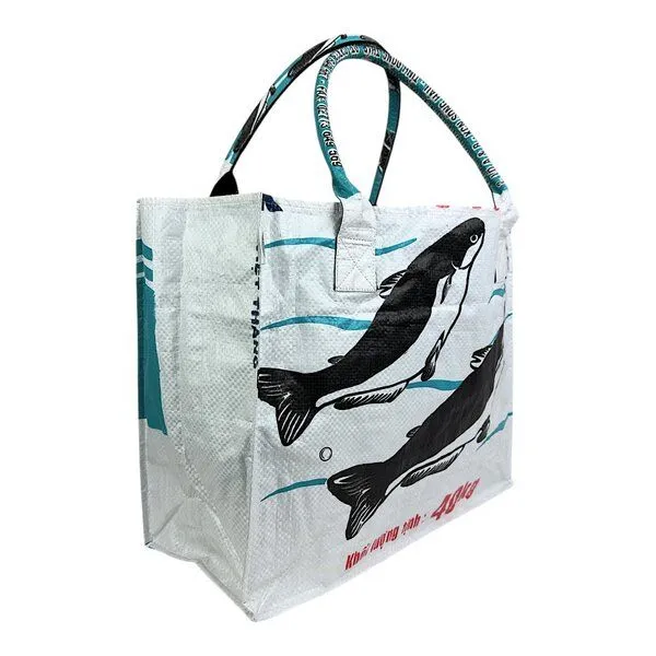Beadbags Beadbags Einkaufstasche Ri94 recycelter Reissack, Weiß, – Produktbild 2 von 4