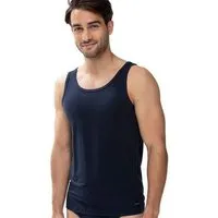 mey Mey Herren Athletic-Shirt Unterhemd aus Tencel "Network", Blau, – Produktbild 1 von 1