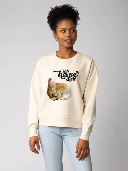 watapparel watapparel Sweatshirt Frauen Ich hase dich!, Natural raw, – Produktbild 2 von 2
