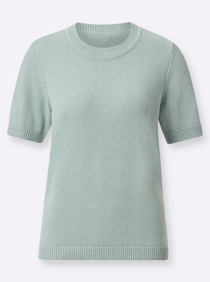 Witt Witt Strickpullover Pullover Kurzarm Jersey, Blau, – Produktbild 4 von 4