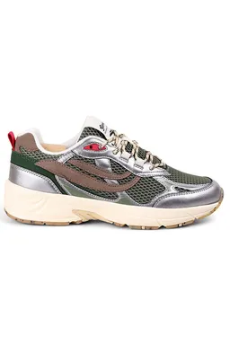 Genesis Genesis Damen vegan Sneaker G-Eco 99 Mit Gepunkteter Sohle, Silber/Olive – Produktbild 1 von 1