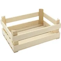 HANS NATUR Kaufladen Zubehör Obst- und Gemüsekiste aus Holz, unbehandelt Maße 6 x 10 x 14 cm – Produktbild 1 von 1