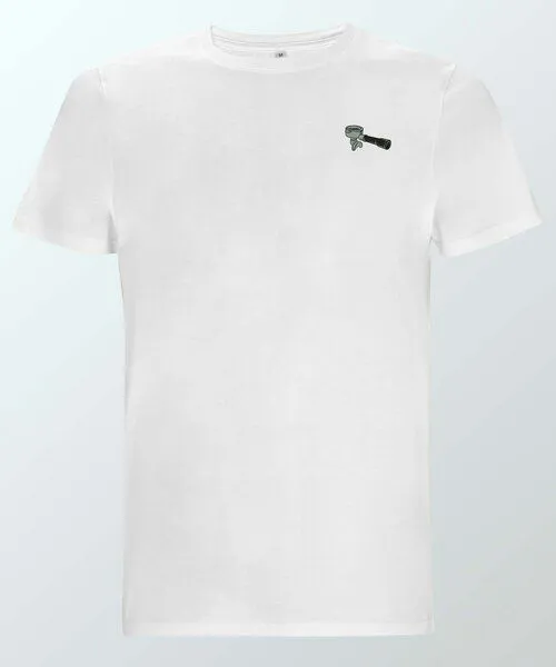 Coffee Fashion Coffee Fashion Siebträger Besticktes Organic Bio Baumwoll T-Shirt, Weiss, – Produktbild 1 von 4