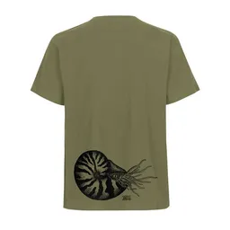 HANDGEDRUCKT HANDGEDRUCKT "Nautilus" Unisex T-Shirt aus reiner Baumwolle (kbA) – Produktbild 1 von 1