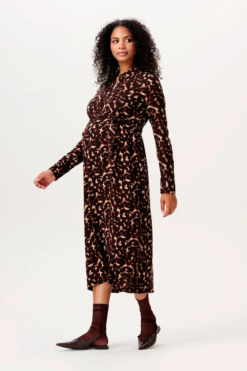 Noppies Maternity Still-Kleid all over print, Braun, – Produktbild 2 von 3