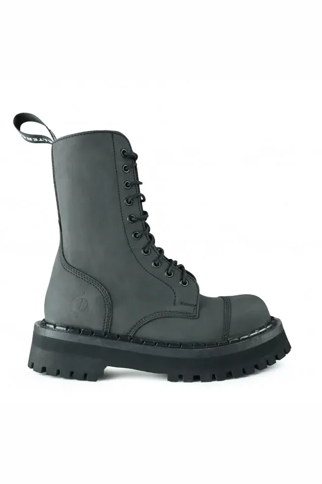 Altercore Altercore Herren vegan Stiefel 353 Veganes Nubukleder Schwarz, Dunkelgrün, – Produktbild 1 von 3
