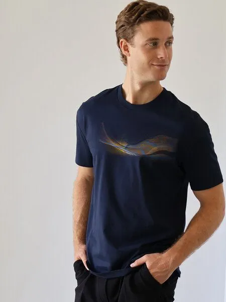 Kultgut Kultgut Artdesign - Biofair Klassik Shirt / Odem, Dunkelblau, – Produktbild 3 von 4