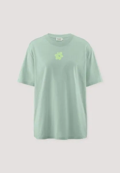 hessnatur hessnatur Print T-Shirt Oversize aus reiner Bio-Baumwolle, Jadegrün, – Produktbild 4 von 4