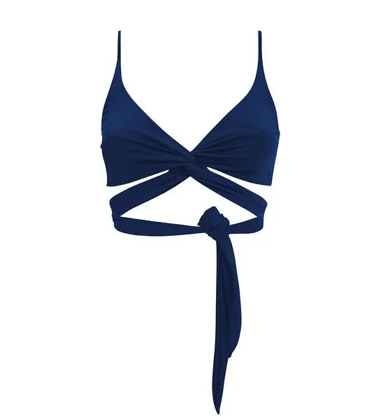 Anekdot Anekdot Bikini Top Lin, Navy, – Produktbild 3 von 4