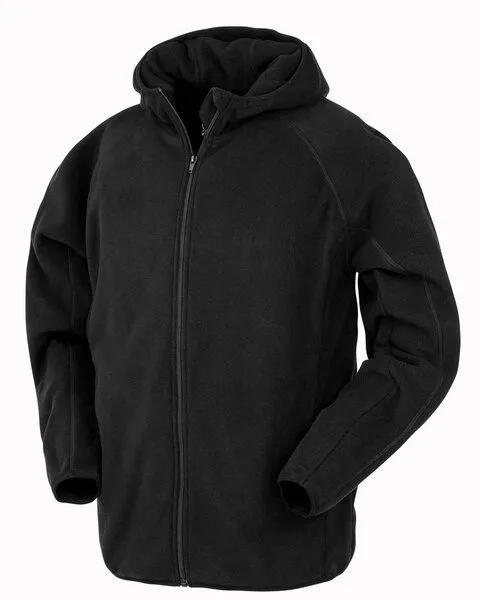 YTWOO YTWOO Recycelte Unisex Fleecejacke mit Kapuze, Schwarz, – Produktbild 1 von 4