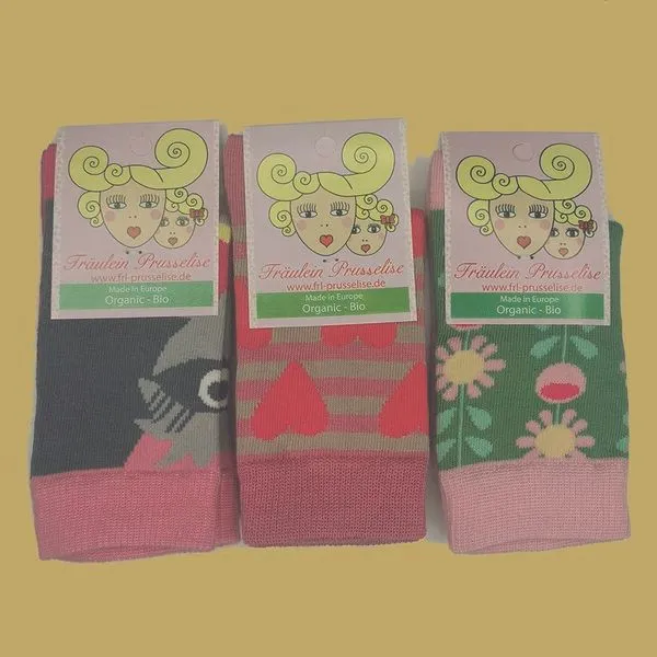 Fräulein Prusselise Fräulein Prusselise 3er spezial Socken Pack Pinki, Herz, Paradies, Blume, bunt, Bunt, – Produktbild 2 von 3