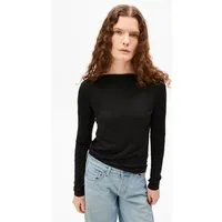 ARMEDANGELS ARMEDANGELS BOAT NECK Damen Longsleeve aus TENCEL Lyocell Mix, Black, – Produktbild 1 von 1