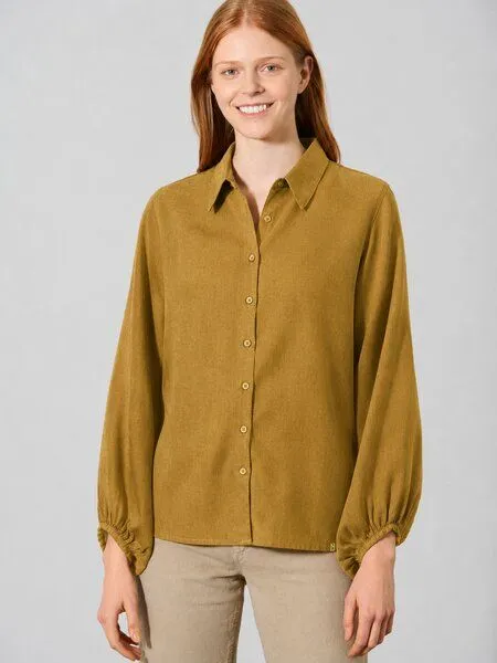 HempAge HempAge Modische Bluse Hanf/Biobaumwolle, Peanut (gelb), – Produktbild 2 von 4