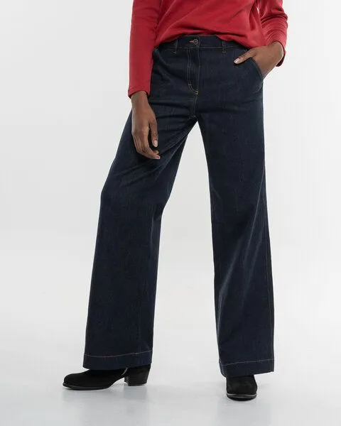 Alma & Lovis Alma & Lovis Trendige Marlene-Jeans aus Bio-Baumwoll Denim | Jeans Marlene, Night blue (blau), – Produktbild 1 von 3