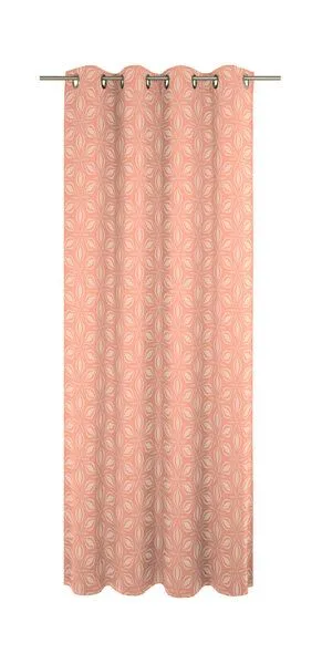Nature by Adam Nature by Adam Vorhang aus 100% Bio-Baumwolle - Made in Germany - Retro Floret, Orange, – Produktbild 3 von 7