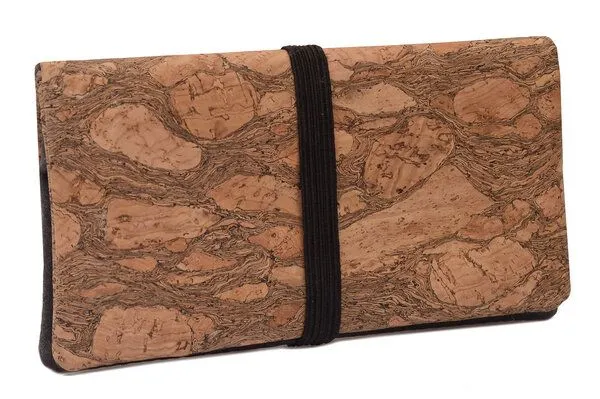 Simaru Simaru Stabile und wasserfeste Tabaktasche "BARREIRO" aus Kork und feinem Oxfordstoff., Natural, – Produktbild 2 von 8