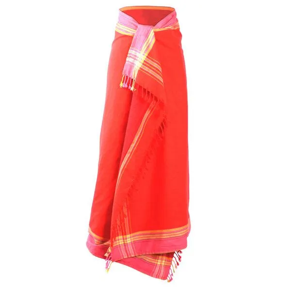 Africulture Africulture Kikoy Frottee Strandtuch, Sarong, Rot, – Produktbild 1 von 4