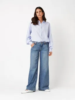 TONI TONI Bootcut-Jeans Ella Wide mit Schnallen und Knöpfen am Bund – Produktbild 1 von 1