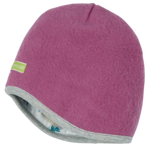loud + proud loud + proud Babys & Kinder Mütze Wollfleece, GOTS-zertifiziert, Grape(lila), – Produktbild 2 von 3