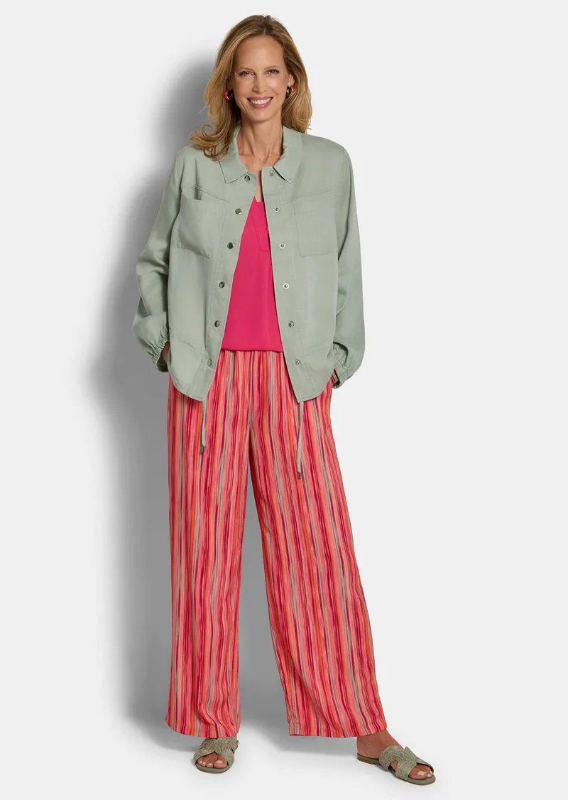 Leichte Jacke aus kühlem Lyocell - salbei - Gr. 50 von Goldner Fashion, Grün, – Produktbild 2 von 3