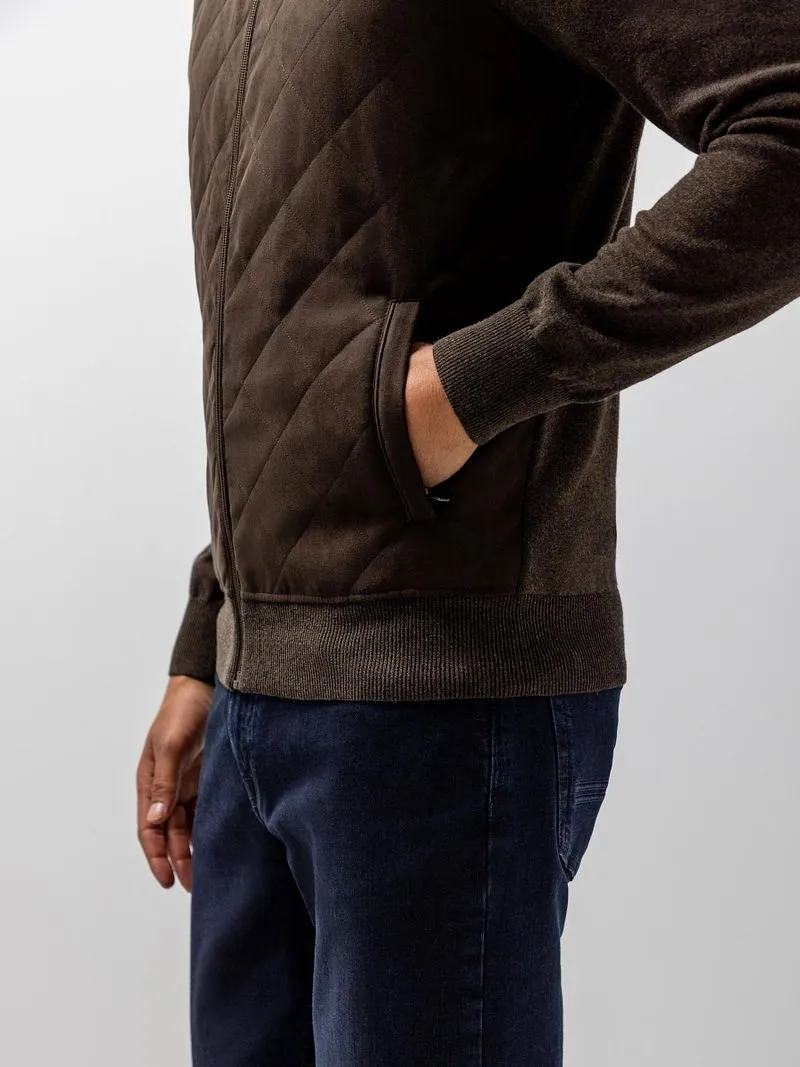 State of Art State Of Art Strickjacke Hybrid Braun - Größe M, Grau, – Produktbild 3 von 5