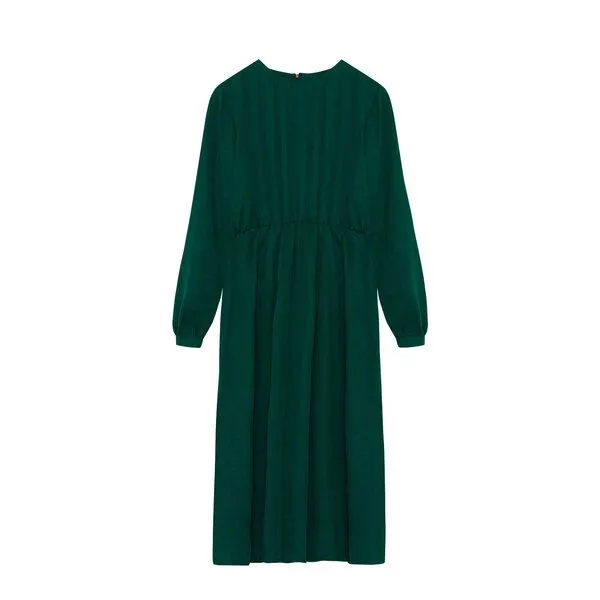 WiDDA berlin WiDDA berlin GARBO feminines Kleid in Waldgrün aus TENCEL® – Produktbild 4 von 4