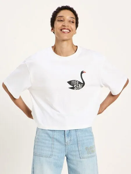 LANIUS LANIUS Oversized Statementshirt (GOTS) aus Bio-Baumwolle, Off white, – Produktbild 3 von 4