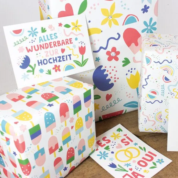 Bow & Hummingbird Bow & Hummingbird Geschenkpapier Ice Cream – Produktbild 4 von 7