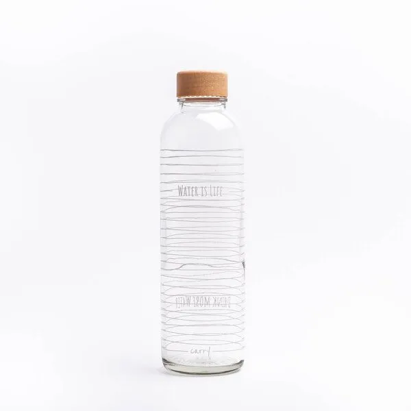 Carry Bottles Carry Bottles Glastrinkflasche 0.7l, Water is life, – Produktbild 1 von 4