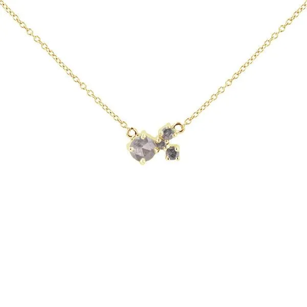 Eppi Eppi Cluster-Kette mit Salt and Pepper Diamanten Millie, Gelb, – Produktbild 1 von 3