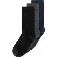 MELA MELA Basic Socken 3er-Pack aus Biobaumwoll-Mix, Schwarz-grau-navy, – Produktbild 1 von 1