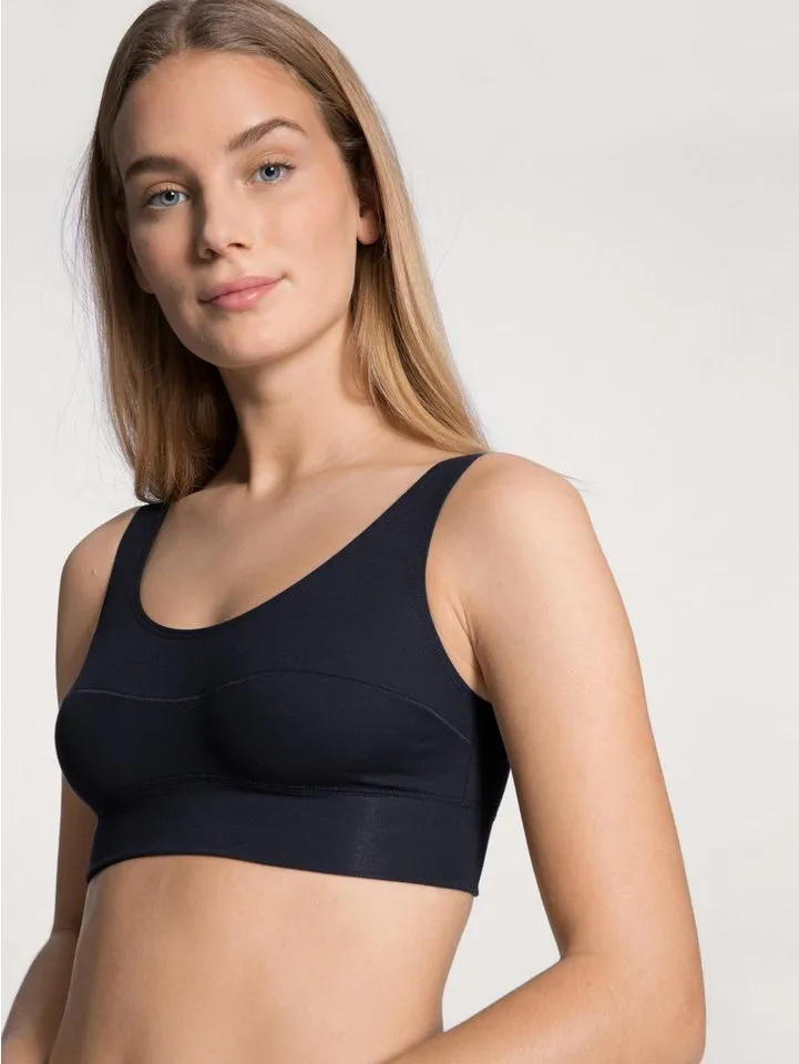 CALIDA CALIDA Bustier Elastic Damen (1-tlg) weicher Softbund, breite Träger und natürlicher Halt, Blau, – Produktbild 3 von 5