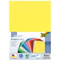 folia folia Fotokarton DIN A4, 300 g/m², sortierte Farben, 50 Blatt – Produktbild 1 von 1