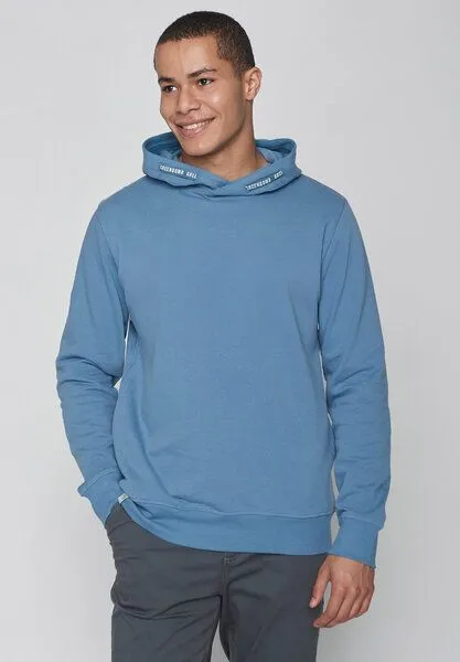 GreenBomb GREENBOMB Basic Summer Star - Kuschliger Hoodie aus Bio-Baumwolle / GOTS / Fair & Vegan, Blau (lagoon), – Produktbild 1 von 4