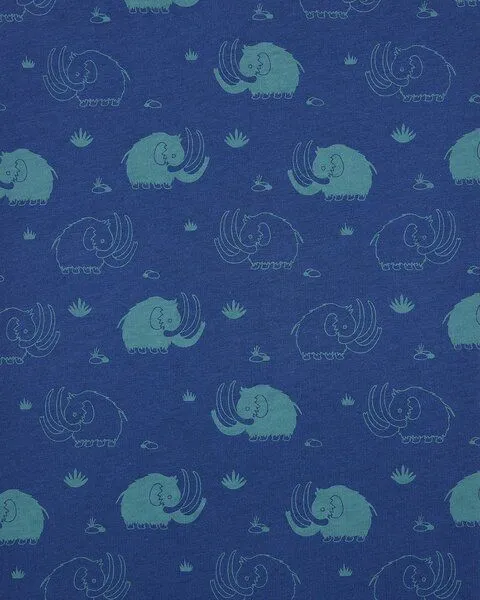loud + proud loud + proud Kinder Jersey Bettwäsche-Set 100 x 135cm, GOTS-zertifiziert, Ultramarine mammut(blau), – Produktbild 1 von 4