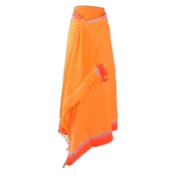 Africulture Africulture Kikoy Frottee Strandtuch, Sarong, Orange, – Produktbild 1 von 4