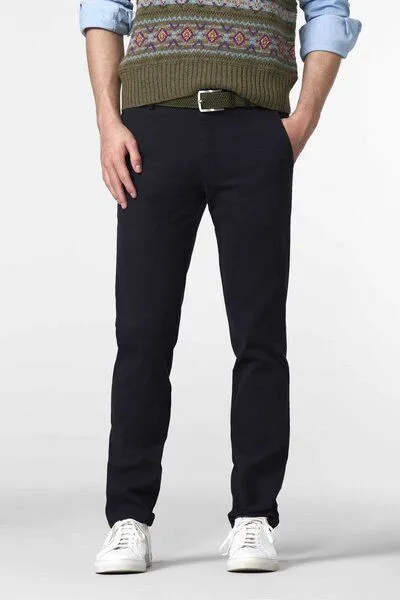 Meyer MEYER Chino im Canvas-Look, Blau (marine), – Produktbild 4 von 8