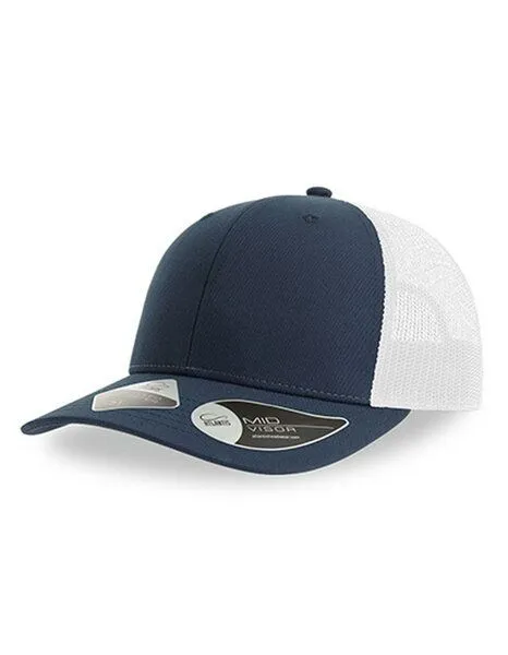 Atlantis Headwear Atlantis Headwear Bryce Mesh Cap zweifarbig aus Recyceltem Polyester, Navy/weiß, – Produktbild 1 von 2