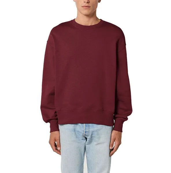 YTWOO YTWOO Lässiges Sweatshirt in Bio-Qualität, Pullover, Sweater, Unisex, Burgunderrot, – Produktbild 3 von 3