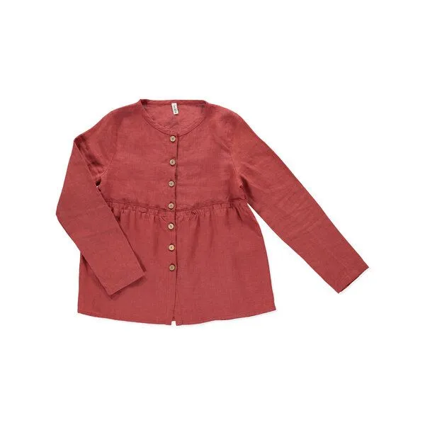 PETER JO PETER JO Shirt Violet aus Leinen, Terracotta, – Produktbild 1 von 4