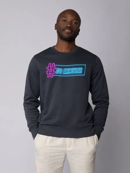 watapparel watapparel Sweatshirt Unisex No Excuses, India ink grey, – Produktbild 2 von 3