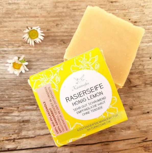 Küstenseifen Manufaktur Küstenseifen Manufaktur BIO-RASIERSEIFE HONIG & LEMON – Produktbild 1 von 2