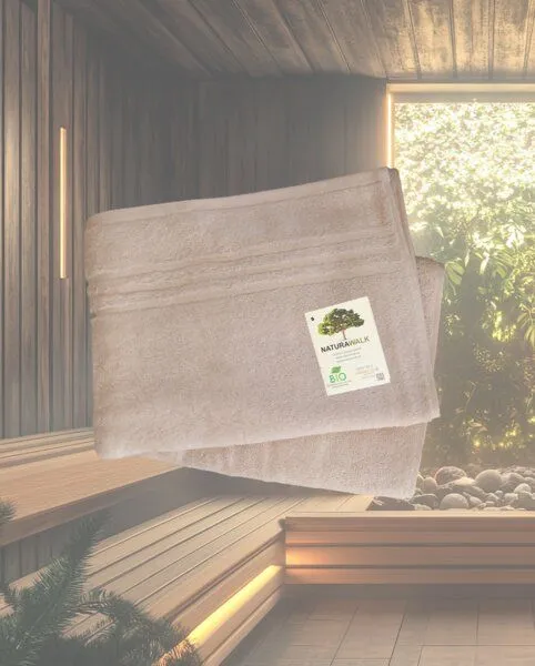 NATURAWALK NATURAWALK Saunahandtuch | 70x200cm | 100% Bio-Baumwolle | Beige, Beige, – Produktbild 1 von 1