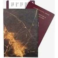 paprcuts paprcuts RFID Reisepasscover, Black marble (braun), – Produktbild 1 von 1