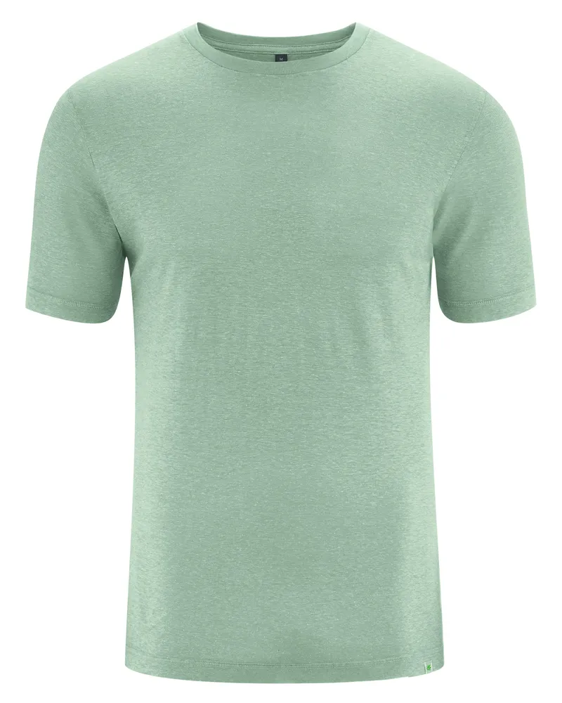HempAge Hempage Herren vegan T-Shirt Slim Fit Mentagrün, Grün, – Produktbild 1 von 2