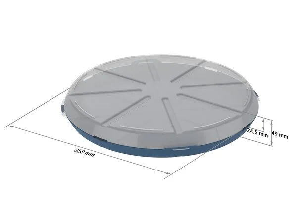 REuse REuse Pizzabox Verpackung - Essensbehälter, Blau transparent, – Produktbild 4 von 4